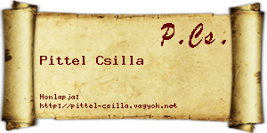 Pittel Csilla névjegykártya