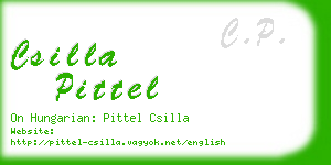 csilla pittel business card